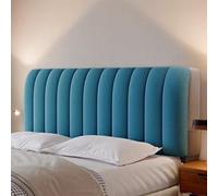 DOSYCOVUR Stretch Velvet Headboard Cover Dustproof Soft Thick Cushion Protector for King And Super King Size Headboards Bedroom Full Cover Headboard Cushion,Blue,150cm