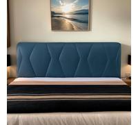 DOSYCOVUR Stretchy Velvet Headboard Cover Modern Design Washable Dustproof Thickened Protector for King Size Super King Size And Single Bed Headboards,Navy,180cm