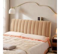 DOSYCOVUR Velvet Bed Headboard Cover Dustproof Protector Slipcover Cushioned Full Cover Thickened Soft Headboard Protector for King Single Double Padded Wooden Bed Backrest,B,140cm