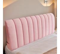 DOSYCOVUR Velvet Headboard Cover Padded Thick Dustproof Washable Full Cover for Double King Size Single Bed Headboard Cushion Protective Cover Modern Bedroom Decor,C,140cm