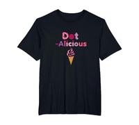 Dot-Alicious Ice Cream Treat for Sweet Lovers T-Shirt, Men's Big and Tall, Black, 5X Tall