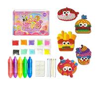 Dot Art Kit | Educational Craft Supplies, Keyring Making with Dotted Toys for Beginners | For Home, School, Parties, Classes, Beginners, Children, Game, Education, Birthday