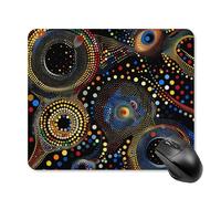 Dot Art Pictures Mouse-Pad Square Mousepad with Non-Slip Rubber Base Gaming MouseMat Waterproof Funny Mousepad Washable Computer MousePads for Laptop Office Home Working