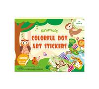 Dot Art Sticker Cartoon Animals Safe Fun Project Kids Sticker