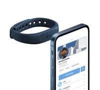 dot. Band - Digital Business Card Wristband - Tap Compatible with iPhone & Android (Blue)