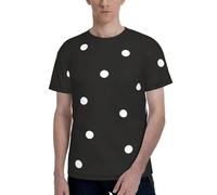Dot Black & White Men's Short Sleeve Crew Neck Pocket T-Shirt Athletic Top Men's T-Shirts Premium Tees