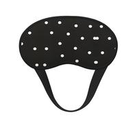Dot Black & White Print Blackout Sleep Mask - Side Sleeper Eye Cover, Soft Comfort, Perfect for Travel, Meditation