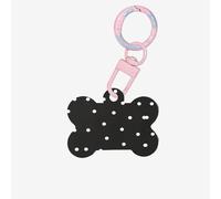 Dot Black & White Printing Acrylic Dog Bone Ornament,Dog Tags Personalized Pet Ornament, Key Chain Bone Shaped Id Tags