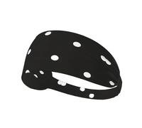 Dot Black & White Printing Double-Sided,Unisex Elastic Sports Headband,Ideal As A Gift For Sports-Loving Friends,Family