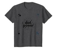 Dot Boys Power: Playful Polka Dot Graphic Art T-Shirt, Kids, Dark Heather Grey, 2 Years
