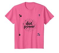 Dot Boys Power: Playful Polka Dot Graphic Art T-Shirt, Kids, Pink Heather, 12 Years
