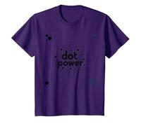 Dot Boys Power: Playful Polka Dot Graphic Art T-Shirt, Kids, Purple, 12 Years