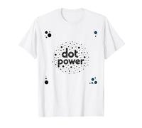 Dot Boys Power: Playful Polka Dot Graphic Art T-Shirt, Men, White, S