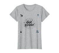 Dot Boys Power: Playful Polka Dot Graphic Art T-Shirt, Women, Heather Grey, 3XL
