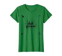 Dot Boys Power: Playful Polka Dot Graphic Art T-Shirt, Women, Kelly Green, XS