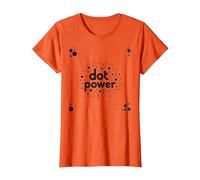 Dot Boys Power: Playful Polka Dot Graphic Art T-Shirt, Women, Orange, L