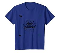 Dot Boys Power: Playful Polka Dot Graphic Art T-Shirt, Youth, Royal Blue, Medium