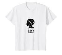 Dot Boys Silhouette Art: Boy with Dots Modern Graphics T-Shirt, Kids, White, 8 Years