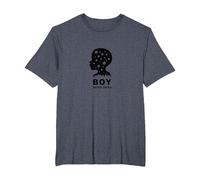 Dot Boys Silhouette Art: Boy with Dots Modern Graphics T-Shirt, Men's Big and Tall, Heather Blue, 2X Tall
