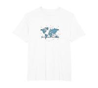 Dot by Dot, We Connect The World T-Shirt, Men's Big and Tall, White, 6X Tall