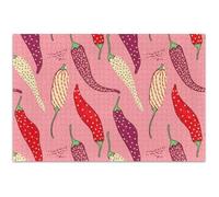 Dot Chili Pink Jigsaw Puzzles 500 Pieces Adult White Elephant Gag Gift Puzzle Puzzle Toy Artwork, 20.5x14.9 Inch