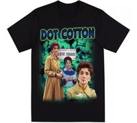 DOT Cotton Homage T Shirt Eastenders Themed Top Vintage 90s Tee Gift for Mum Casual Graphic Tees Black S