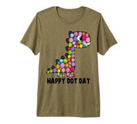 Dot Day 2025 Dino Colorful Polka Dots Kids Girls Dot Day Premium T-Shirt