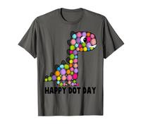 Dot Day 2025 Dino Colorful Polka Dots Kids Girls Dot Day T-Shirt