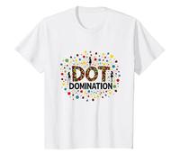 Dot Domination: Colorful Celebration for Polka Dot Lovers T-Shirt, Kids, White, 12 Years