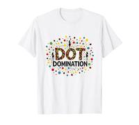Dot Domination: Colorful Celebration for Polka Dot Lovers T-Shirt, Men, White, S