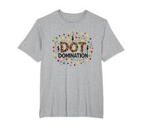 Dot Domination: Colorful Celebration for Polka Dot Lovers T-Shirt, Men's Big and Tall, Heather Grey, 5X Tall