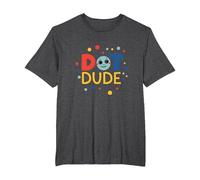 Dot Dude: Playful Polka Dot Character for Kids T-Shirt, Men's Big and Tall, Dark Heather Grey, 2X Tall