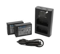 Dot.Foto BLX-1 Premium 2280mAh Battery (2-pack) & Fast USB LCD Dual Charger for Olympus OM System OM-1, OM-1 Mark II
