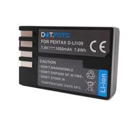 Dot.Foto D-LI109 Premium 7.4v / 1050mAh Rechargeable Battery for Pentax KP, K-30, K-50, K-70, K-500, K-r, K-S1, K-S2