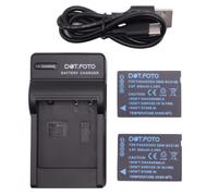 Dot.Foto DMW-BCG10, DMW-BCG10E Premium 895mAh Battery (2-pack) & USB Battery Charger for Panasonic Lumix DMC-TZ6 TZ7 TZ8 TZ9 TZ10 TZ20 TZ30 TZ35 TZ65