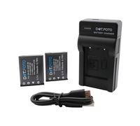 Dot.Foto NP-45, NP-45a, NP-45s Premium 740mAh Battery (2-pack) & USB Battery Charger for Fujifilm INSTAX Mini 90 FinePix XP70 XP80 XP90 XP120 XP130 XP140 T350 T360 T400 T500 T510 T550 JX500 JX520