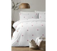 'Dot Garden' 100% Cotton Embellished Duvet Cover Set Appletree Pink King