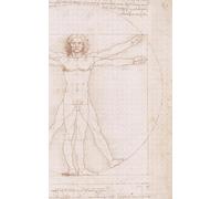 DOT-GRID JOURNAL: 156-Page notebook, 5" X 8" featuring "The Vitruvian Man" by Leonardo da Vinci