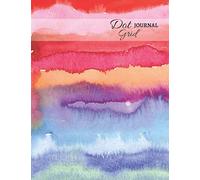 Dot Grid Journal: Striped Watercolor Notebook | For Bullet Journaling, Artsy Lettering, Field Notes | Dotted Paper Book