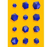 Dot Grid Journal: Yellow Sapphire Geometry Illustration: Large 8.5 x 11 Format with 122 Pages for Writing, Planning, and Creative Notes