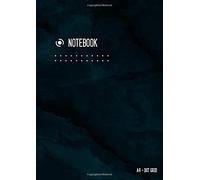 Dot Grid Notebook A4: Journal Notebook Marble Teal Black for Writing and Drawing, Blank, Large, Soft Cover, Dotted Matrix, Numbered Pages, No Bleed (A4 Calligraphy Dot Grid Journals)