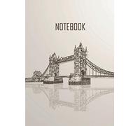 Dot Grid Notebook: A4 Large Blank Dotted Journal | Architecture | London bridge | Hand drawn architecture on Cover: 160 pages, Belongs to page, Dotted pages, Stylish Cover, Matte finish
