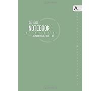 Dot Grid Notebook Alphabetical Tabs B6: Small Journal Organizer with A-Z Index Sections | 5mm Dotted Pages | Smart Design Dusty Green
