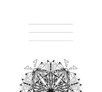 Dot Grid Notebook: Intricate Black Ink Mandala: White Edition: Large 8.5 x 11 Journal with Detailed Hand-Drawn Art, 122 Pages for Creative Planning and Sketching