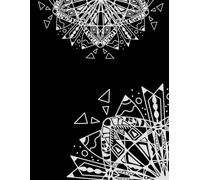 Dot Grid Notebook: White Hand-Drawn Mandala on Black Cover, 122 Pages: White Edition: Large 8.5 x 11 Boho Journal with Intricately Detailed Hand-Drawn Mandala for Creative Planning and Writing
