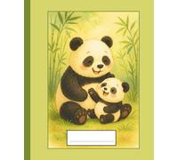 Dot Grid Notebook with Cute Panda Mom and Baby | Punktkariertes Notizbuch mit süßem Panda-Mama-und-Baby-Cover
