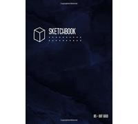 Dot Grid Sketchbook B5: Marble Blue Black, Smart Design, Medium, Soft Cover, Number Pages, Dotted Notebook for Drawing and Doodling (Medium Professional Sketchbooks)