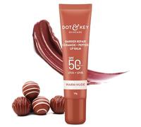 DOT & KEY Ceramide Peptide Barrier Repair Lip Balm Spf 50, Pa+++|Warm Nude|Uva/Uvb Protection|Soft Tinted Moisturizer|Prevents Pigmentation| For Women|10Gm, Normal