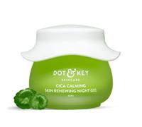 Dot & Key Cica Calming Skin Renewing Night Gel, 60ml | Soothing Gel for Oily & Acne-Prone Skin, Reduces Redness, Balances Oil & Promotes Clearer Complexion