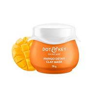 Dot & Key Mango Detan Tan Removal Clay Mask | Clay Mask for Face with Glycolic & Lactic | Great for All Skin Types | Fresh Juicy Mango Fragrance | 70gm